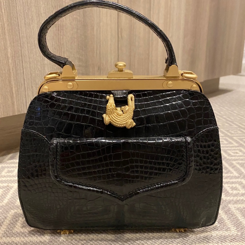 Kieselstein-Cord Croc bag w croc feet